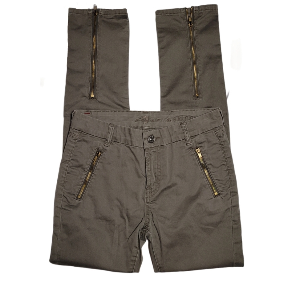 7 For All Mankind Girls Olive Pants - 14